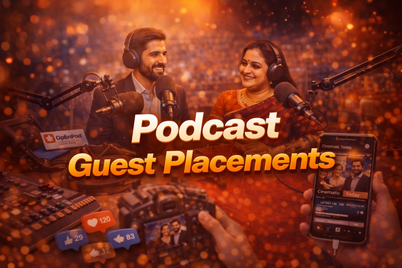 Podcast guest placements